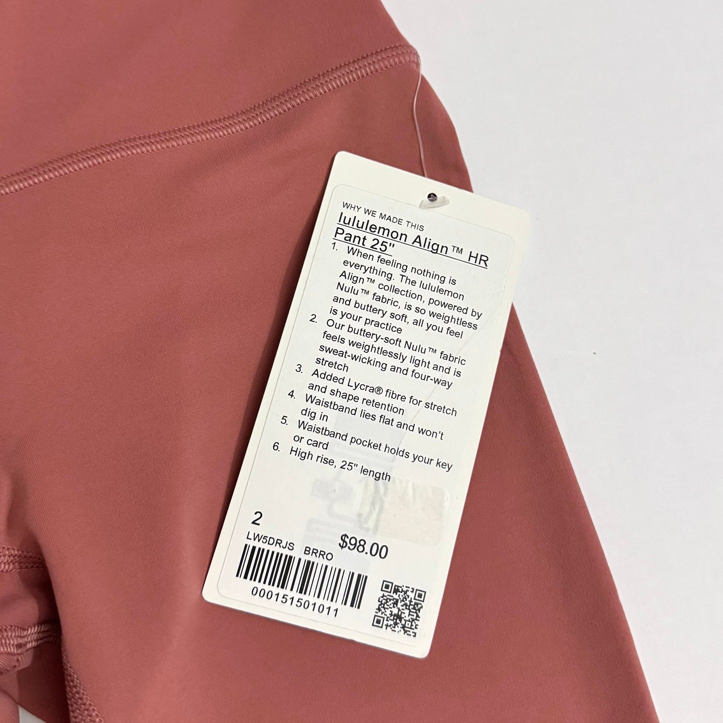 Align High-Rise Pant 25” | Size 2