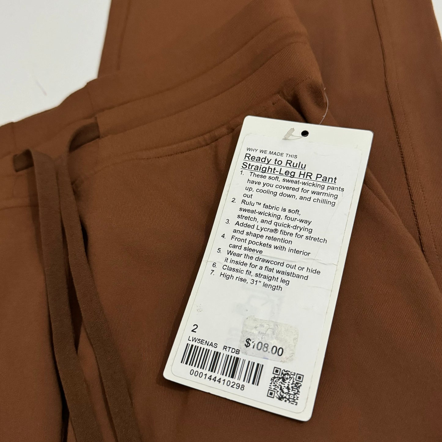 Ready to Rulu Straight Leg High-Rise Pant 31” | Size 2
