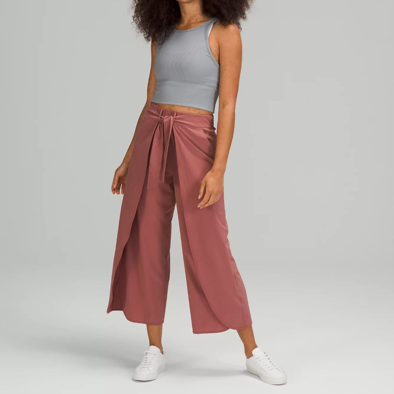 Wrap-Front Wide Leg High-Rise Crop 24” | Size 0
