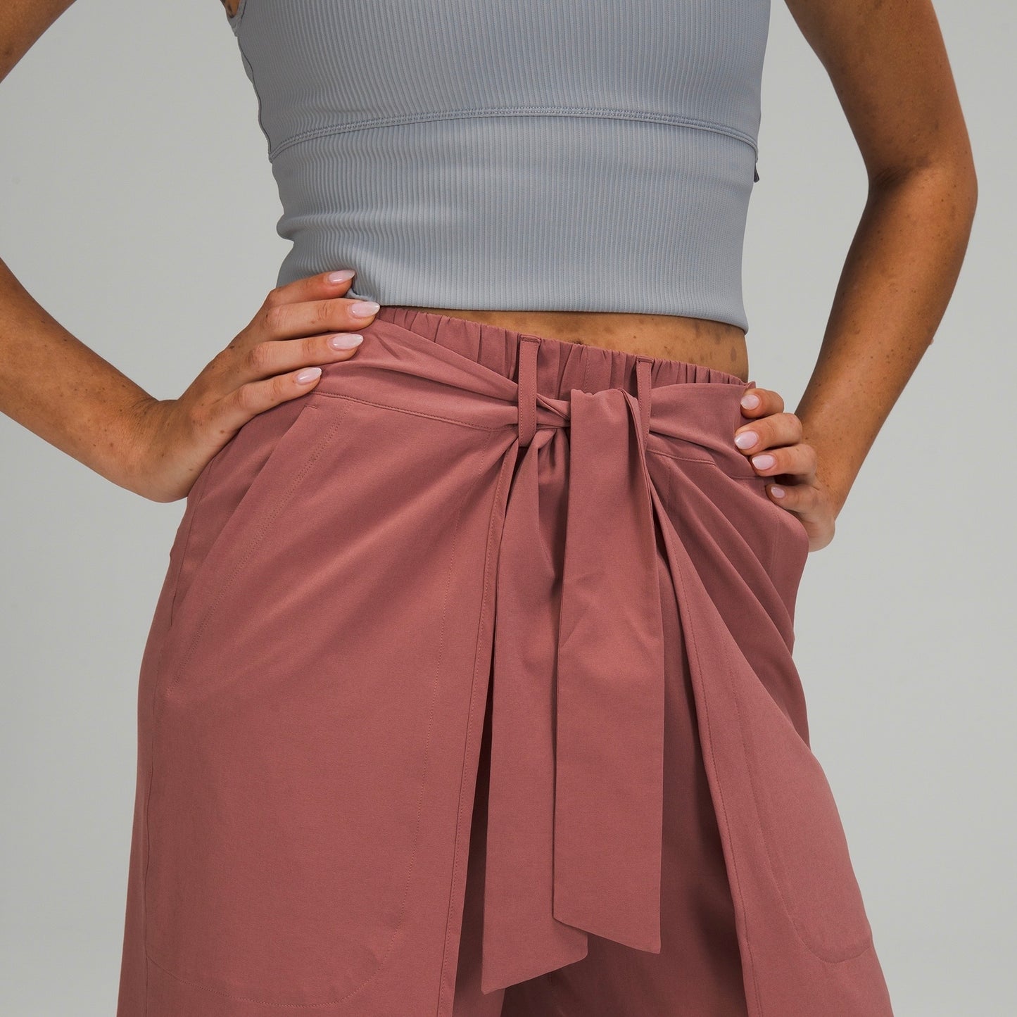 Wrap-Front Wide Leg High-Rise Crop 24” | Size 0