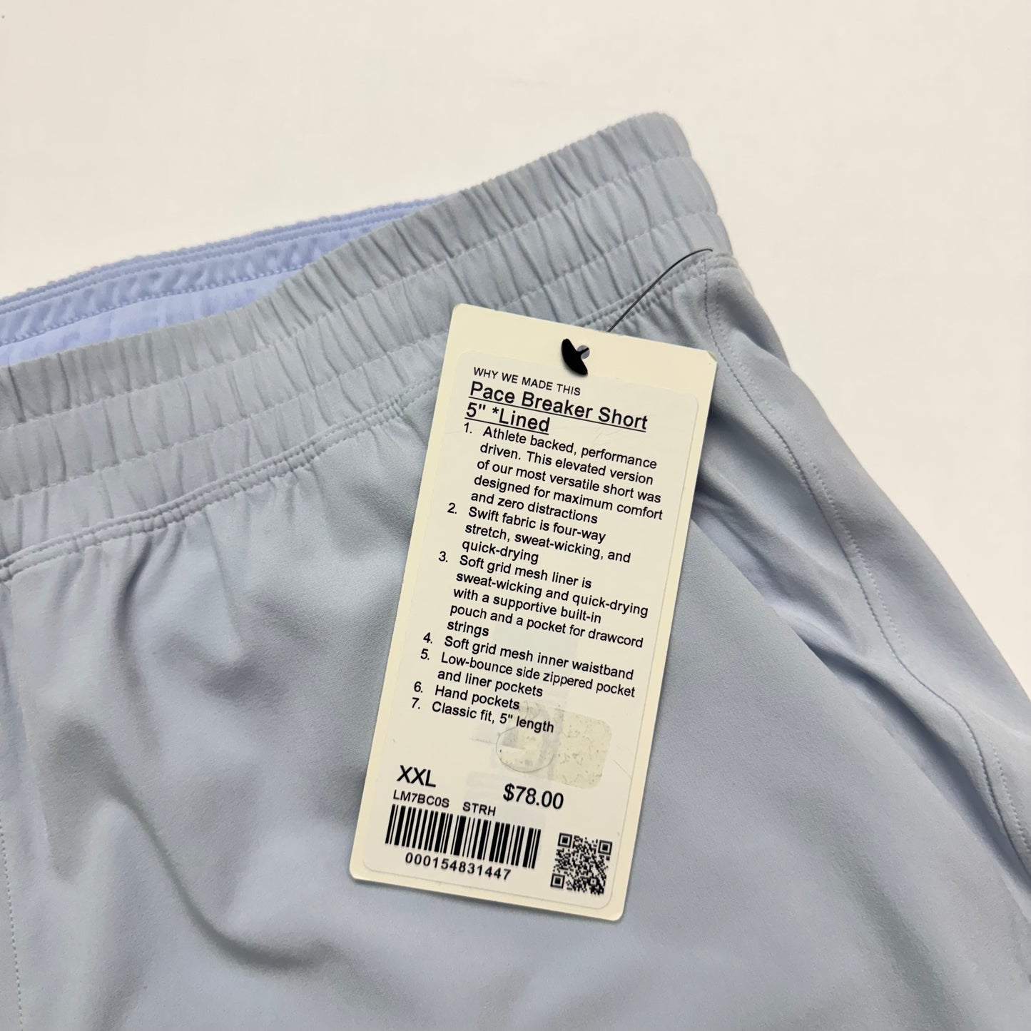 Men’s Pace Breaker Short 5” Lined | Size XXL