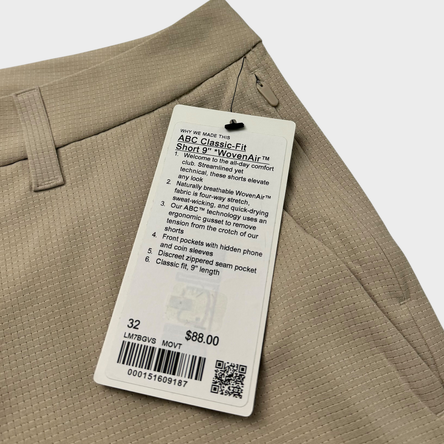 Men’s ABC Classic-Fit Short 9" *WovenAir | Size 32