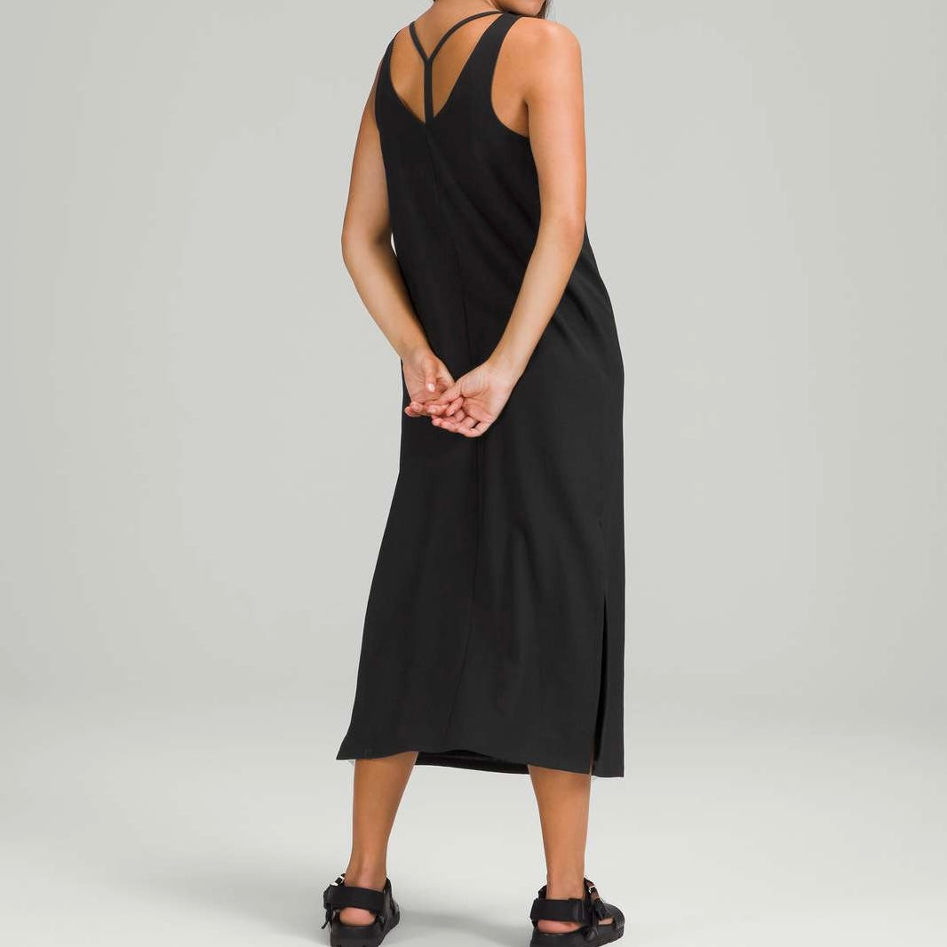 V-Neck Midi Dress | Size 2